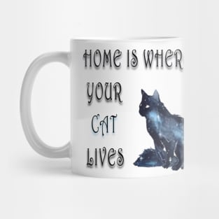 home is where your cat lives Mug